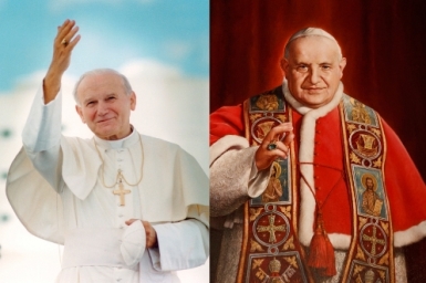Pope Francis signs canonization decrees for John XXIII and John Paul II