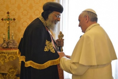 Pope Francis to Pope Tawadros: ecumenism of blood unites us