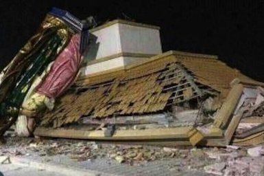 Religious landmark toppled in Thailand