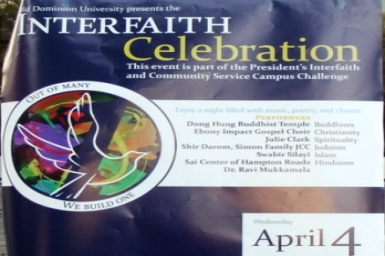 Interfaith Celebration at ODU (4 April 2012)