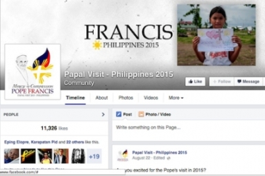 Filipino Catholics flocking to social media dedicated to pope`s visit