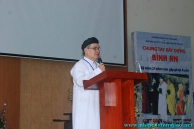 “Sharing some experience in interfaith meeting”