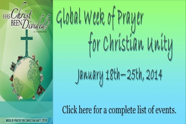 Resources for The Week of Prayer for Christian Unity and throughout the year 2014 (3)