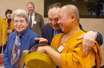 A Buddhist monk who preaches universal brotherhood
