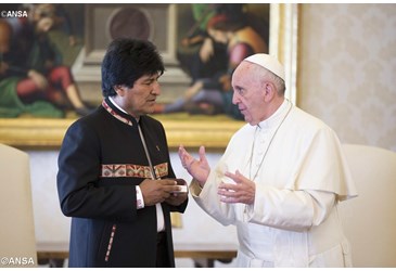 Pope Francis meets with President of Bolivia