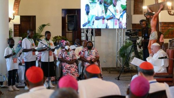 Survivors of violence in DRC share heartbreaking stories with Pope Francis