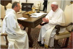 Pope Francis meets with Brother Alois of the Taizé Community