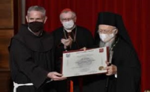 Ecumenical Patriarch receives honoris causa doctorate from Antonianum