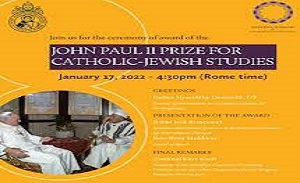 First time award of John Paul II Prize for Catholic‒Jewish studies