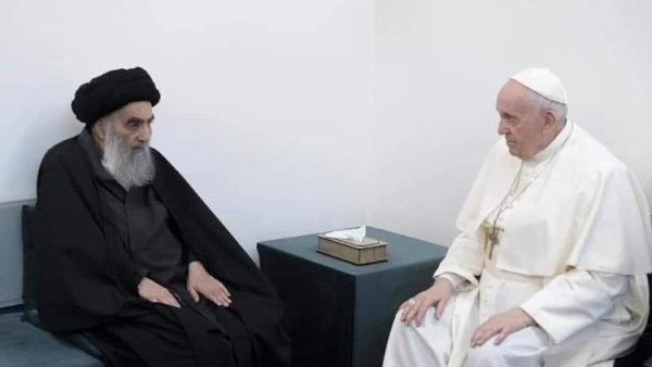 Pope stresses fraternity in meeting with Iraq`s Grand Ayatollah