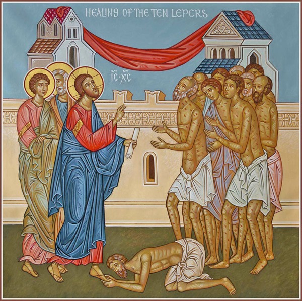 DAILY MEDITATION: ``He fell at the feet of Jesus and thanked him``