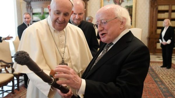 Pope receives Irish president in audience