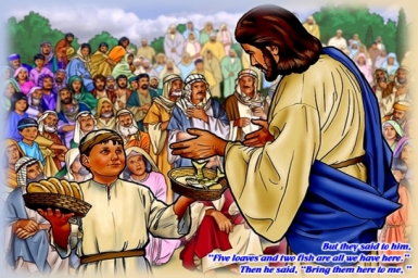 Bring them here to me: Gospel by Pictures of Sunday 18th (A) in Ordinary Time (August 3rd, 2014)