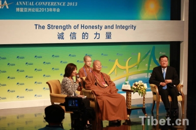 Buddhist master talks about `integrity and dreams` at Boao