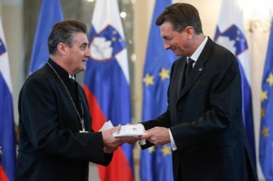 Bishop Erniša Awarded State Medal of Merit for Advocating Tolerance