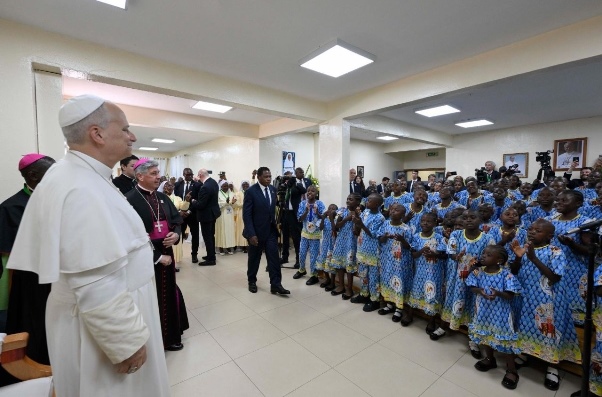 Pope at orphanage in Cameroon: No one is ever forgotten