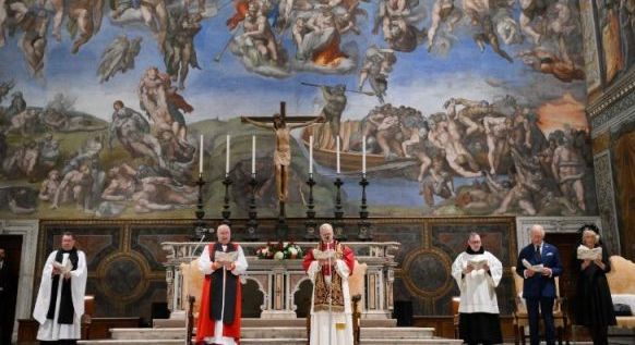 King Charles attends ecumenical prayer service in Sistine Chapel