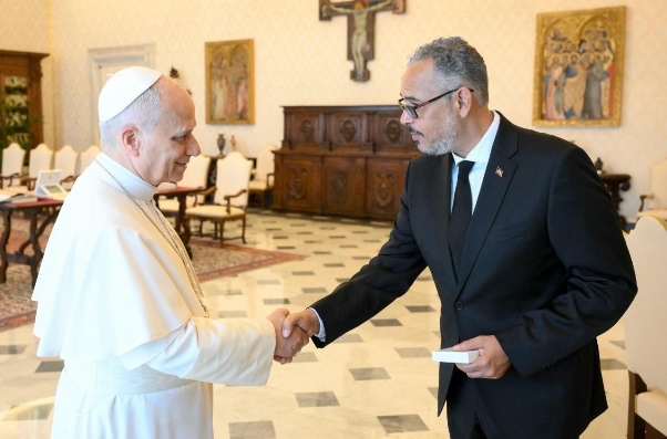 Pope Leo receives the Prime Minister of the Republic of Haiti