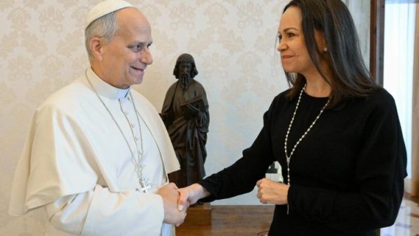 Pope meets Venezuelan Nobel Prize winner Maria Corina Machado